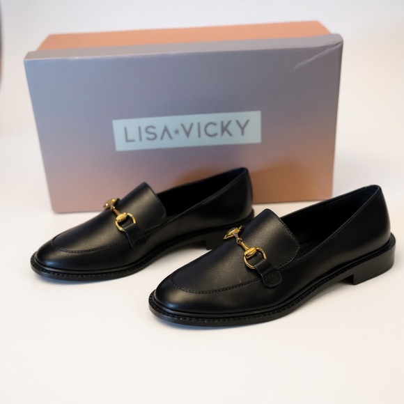 Lisa Vicky Zany- V Black Sheep Nappa Leather Loafers for Women NIB - Picture 1 of 5